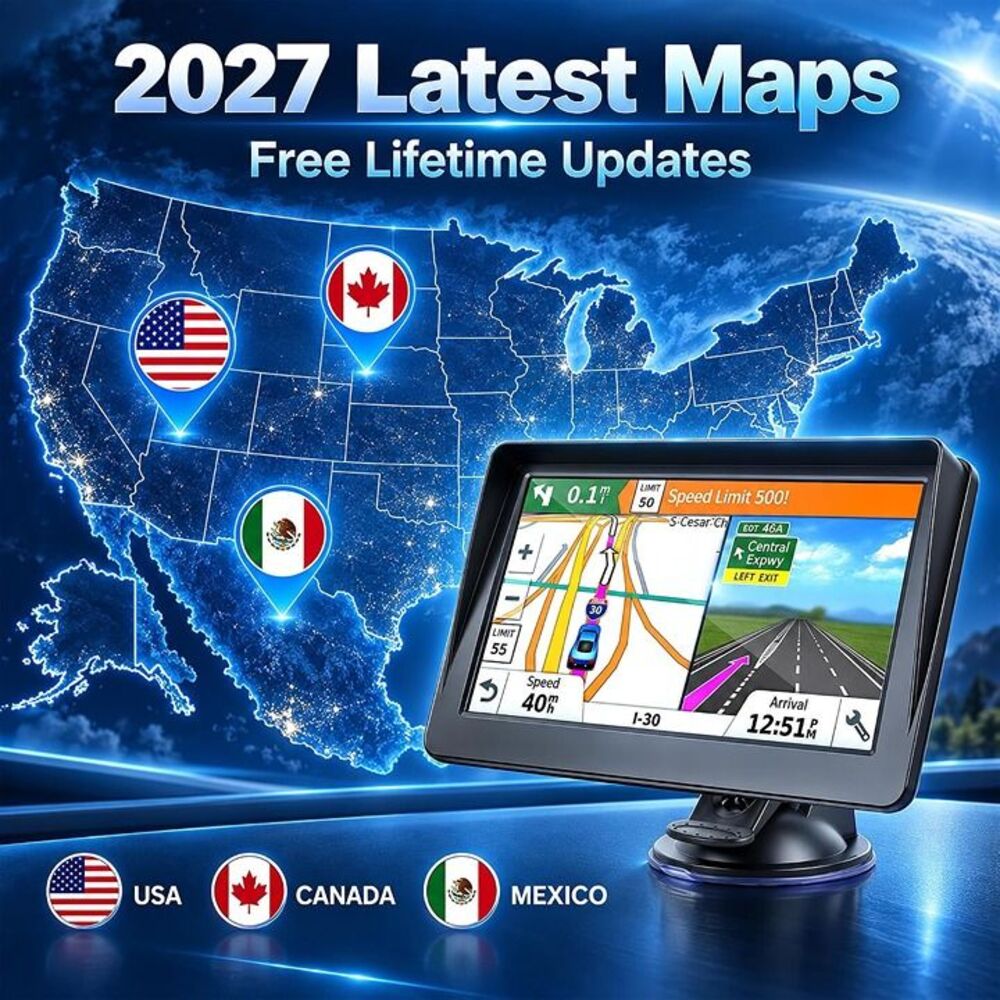 GPS Navigator for Car,2026 6.89 in North America Maps Free Lifetime Updates - Picture 2 of 6